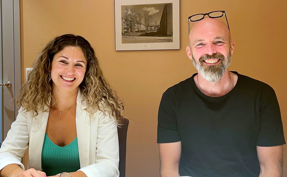 Martin Toller, områdeschef på Stockholmshem och Nadine Hanna, kundförvaltare på Stockholmshem